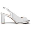DREAM PAIRS Women’s Sexy High Chunky Heels Peep Toe Platform Block Slingback Dress Pumps Shoes(Silver)