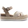 DREAM PAIRS Women’s Stylish Platform Espadrille Wedge Sandals Round Toe Summer Causal Shoes Crisscross Band Adjustable Ankle Strap Buckle(Beige/Tan)