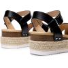 DREAM PAIRS Women’s Stylish Platform Espadrille Wedge Sandals Round Toe Summer Causal Shoes Crisscross Band Adjustable Ankle Strap Buckle(Black)