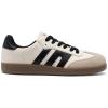 DREAM PAIRS Women’s Tennis Sneakers Walking Flat Low-Top Casual Lace-Up Comfortable Nia Fashion Sneakers Shoes(Beige Black)
