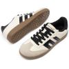 DREAM PAIRS Women’s Tennis Sneakers Walking Flat Low-Top Casual Lace-Up Comfortable Nia Fashion Sneakers Shoes(Beige Black)