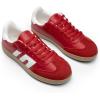 DREAM PAIRS Women’s Tennis Sneakers Walking Flat Low-Top Casual Lace-Up Comfortable Nia Fashion Sneakers Shoes(Red Multi)