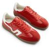 DREAM PAIRS Women’s Tennis Sneakers Walking Flat Low-Top Casual Lace-Up Comfortable Nia Fashion Sneakers Shoes(Red/White)