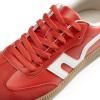 DREAM PAIRS Women’s Tennis Sneakers Walking Flat Low-Top Casual Lace-Up Comfortable Nia Fashion Sneakers Shoes(Red/White)