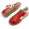 DREAM PAIRS Women’s Tennis Sneakers Walking Flat Low-Top Casual Lace-Up Comfortable Nia Fashion Sneakers Shoes(Red/White)