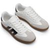 DREAM PAIRS Women’s Tennis Sneakers Walking Flat Low-Top Casual Lace-Up Comfortable Nia Fashion Sneakers Shoes(White Multi)