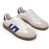DREAM PAIRS Women’s Tennis Sneakers Walking Flat Low-Top Casual Lace-Up Comfortable Nia Fashion Sneakers Shoes(White/Purple)