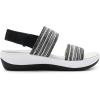 DREAM PAIRS Women’s Walking Sandals Lightweight Soft Footbed Low Wedge Comfort Indoor Outdoor Flat Sandals(Black)