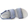 DREAM PAIRS Women’s Walking Sandals Lightweight Soft Footbed Low Wedge Comfort Indoor Outdoor Flat Sandals(Blue)