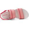 DREAM PAIRS Women’s Walking Sandals Lightweight Soft Footbed Low Wedge Comfort Indoor Outdoor Flat Sandals(Red)