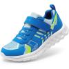 DREAM PAIRS Girls Boys Shoes Kids Tennis EZ-Ons Quicksteps School Sneakers Breathable Running Athletic Shoes(Blue/White)