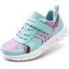 DREAM PAIRS Girls Boys Shoes Kids Tennis EZ-Ons Quicksteps School Sneakers Breathable Running Athletic Shoes(Mint Green/Pink)