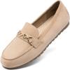 DREAM PAIRS Loafers for Women Casual Comfortable Slip On Flat Shoes Lightweight Leisure Work Shoes Comfort Walking Shoes(Camel)