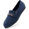 DREAM PAIRS Loafers for Women Casual Comfortable Slip On Flat Shoes Lightweight Leisure Work Shoes Comfort Walking Shoes(Navy)