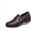 DREAM PAIRS Loafers for Women Slip-on Dressy Comfortable Business Casual Work Office Faux Leather Loafer Shoes with Arch Support(Brown)