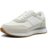 DREAM PAIRS Women Fashion Sneakers Walking Tennis Sports Athletic Comfortable Lightweight Running Lace Up Retro Classic Casual Sneaker(White/Beige)