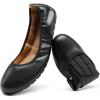 DREAM PAIRS Women’s Ballet Flats Foldable Round Toe Dressy Comfortable Slip On Dress Shoes(Black)