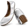 DREAM PAIRS Women’s Ballet Flats Foldable Round Toe Dressy Comfortable Slip On Dress Shoes(Silver)