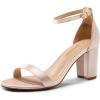 DREAM PAIRS Womens Chunkle(Champagne-satin)