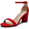 DREAM PAIRS Womens Chunkle(Red-1)