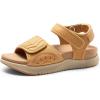 DREAM PAIRS Womens Hiking Sandals Arch Support Platform Orthopedic Sandals Comfortable Open Toe Walking Summer Shoes Lightweight Outdoor Athletic Sport Water Sandals(Brown)