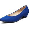 DREAM PAIRS Women’s Mila Low Chunky Heel Pump Shoes(Royal/Blue)