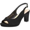 DREAM PAIRS Women’s Sexy High Chunky Heels Peep Toe Platform Block Slingback Dress Pumps Shoes(Black/Suede)