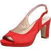 DREAM PAIRS Women’s Sexy High Chunky Heels Peep Toe Platform Block Slingback Dress Pumps Shoes(Red/Suede)