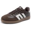 DREAM PAIRS Women’s Tennis Sneakers Walking Flat Low-Top Casual Lace-Up Comfortable Nia Fashion Sneakers Shoes(Brown)