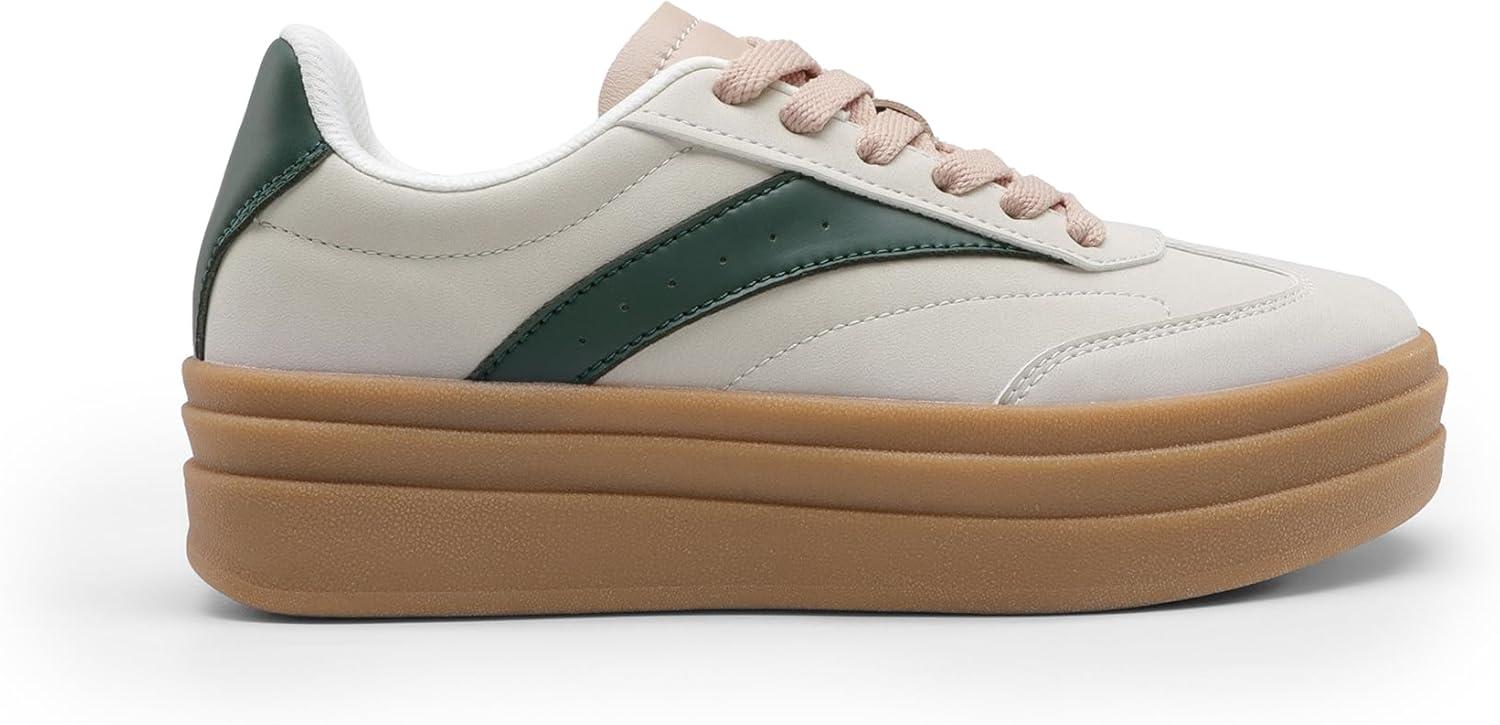 imageDREAM PAIRS Womens Platform Sneakers Walking Val Tennis LaceUp Comfortable Casual Fashion Sneakers ShoesGrey