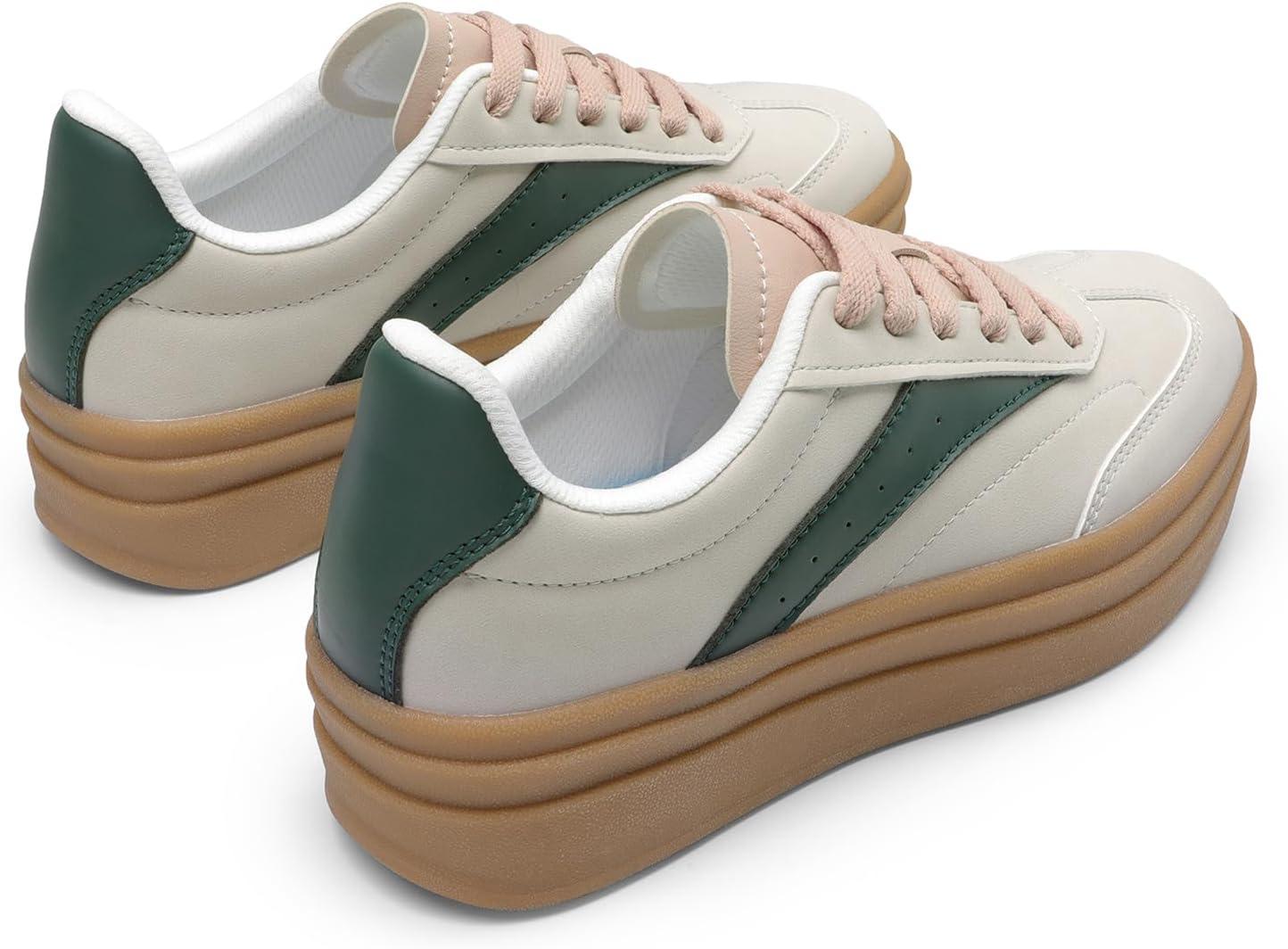 imageDREAM PAIRS Womens Platform Sneakers Walking Val Tennis LaceUp Comfortable Casual Fashion Sneakers ShoesGrey