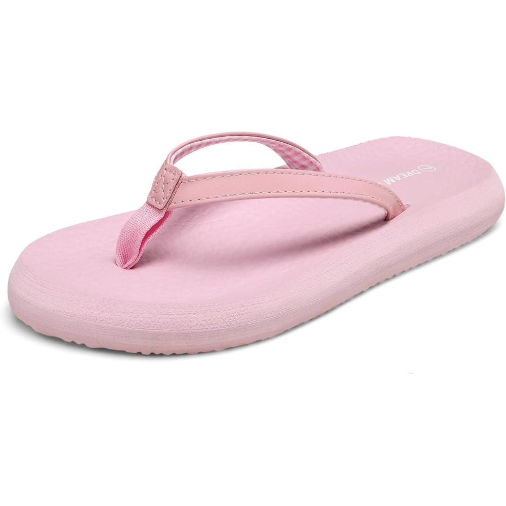 imageDREAM PAIRS Womens Arch Support Flip Flops Comfortable Soft Cushion Thong Sandals for Summer Beach Daily Casual WearPink