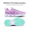 DREAM PAIRS Boys Girls Sneakers Kids Slip on Summer Quick Dry Lightweight Aqua Water Shoes(Purple/Green)