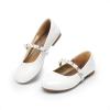 DREAM PAIRS Girls Mary Jane Dress Shoes Ballerina Flats for Wedding, Party (Toddler/Little Kid/Big Kid)(White W)