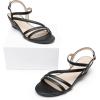 DREAM PAIRS Strappy Wrapped Dressy Wedge Sandals, Comfortable Ankle Strap Open Toe Evening Dress Wedding Dance Summer Shoes(Black-pu)