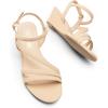 DREAM PAIRS Strappy Wrapped Dressy Wedge Sandals, Comfortable Ankle Strap Open Toe Evening Dress Wedding Dance Summer Shoes(Nude-nubuck)