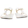DREAM PAIRS Strappy Wrapped Dressy Wedge Sandals, Comfortable Ankle Strap Open Toe Evening Dress Wedding Dance Summer Shoes(White-pu)