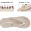 DREAM PAIRS Women’s Arch Support Flip Flops, Comfortable Soft Cushion Thong Sandals for Summer Beach Daily Casual Wear(Camel)