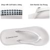 DREAM PAIRS Women’s Arch Support Flip Flops, Comfortable Soft Cushion Thong Sandals for Summer Beach Daily Casual Wear(White)