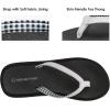 DREAM PAIRS Women’s Arch Support Flip Flops, Comfortable Soft Cushion Thong Sandals for Summer Beach Daily Casual Wear(White/Black)