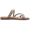 DREAM PAIRS Women’s Clear Studded Rhinestone Slide Sandals Slip on Open Toe Cute Flat Sandals for Summer(Nude/Pu/Rivet)