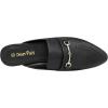 DREAM PAIRS Women’s Flat Mules Buckle Pointed Toe Backless Slip on Slides Loafer Shoes(Black/Pu)