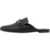 DREAM PAIRS Women’s Flat Mules Buckle Pointed Toe Backless Slip on Slides Loafer Shoes(Black/Pu)