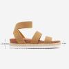 DREAM PAIRS Women’s Open Toe Ankle Strap Espadrille Flatform Platform Wedge Sandals(Camel)