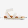 DREAM PAIRS Women’s Open Toe Ankle Strap Espadrille Flatform Platform Wedge Sandals(White)