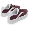 DREAM PAIRS Women’s Platform Sneakers Walking Val Tennis Lace-Up Comfortable Casual Fashion Sneakers Shoes.(Wine Red)