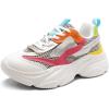 DREAM PAIRS Women’s Platform Chunky Fashion Sneakers Jaxon Walking Lace-Up Comfortable Dad Sneakers Workout Sport Work Casual Tennis Shoes(Bright Multi)