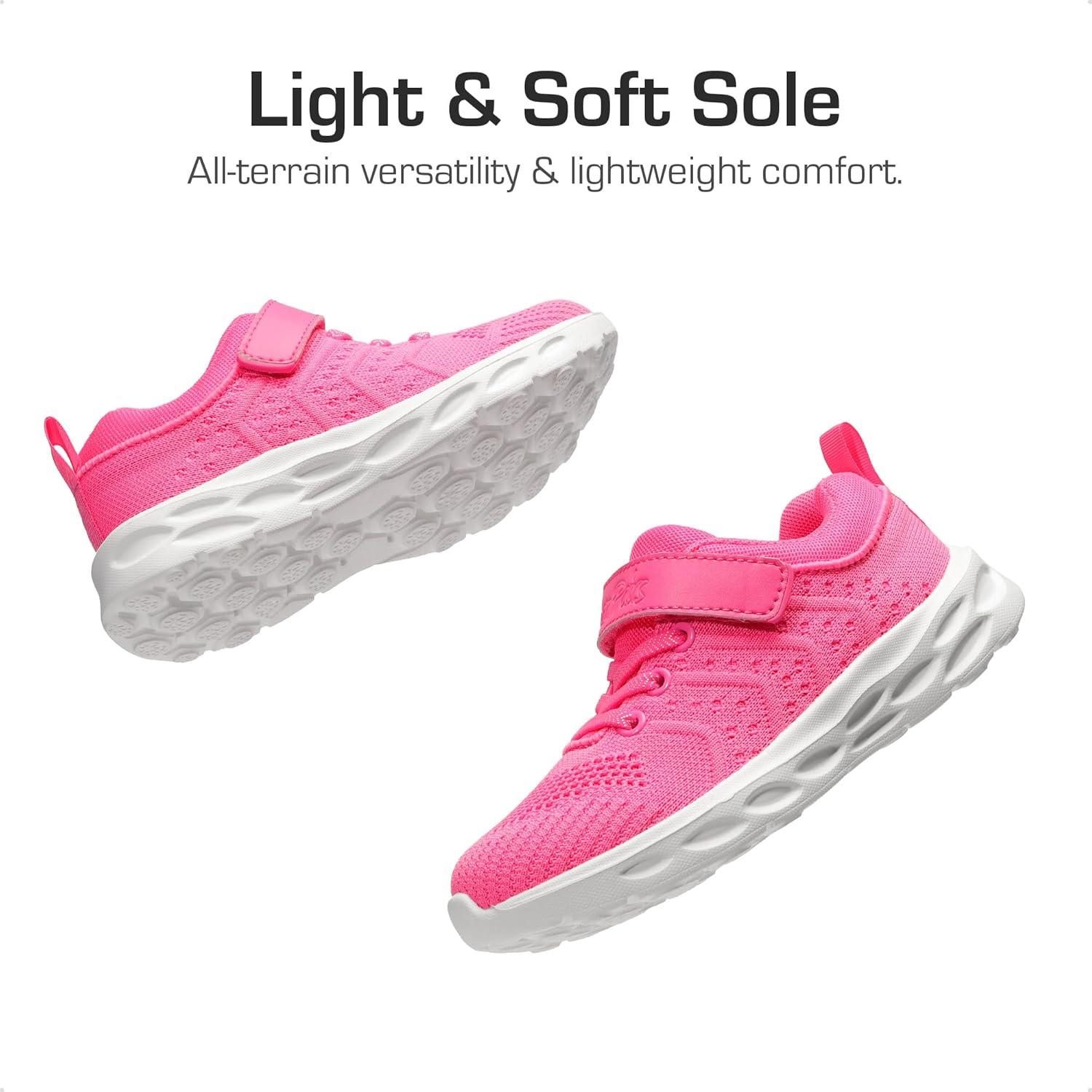 imageDREAM PAIRS Boys Girls Shoes Kids Tennis Footwear EZOns GoGetters Running Athletic School Sneakers for LittleBig KidHot Pink