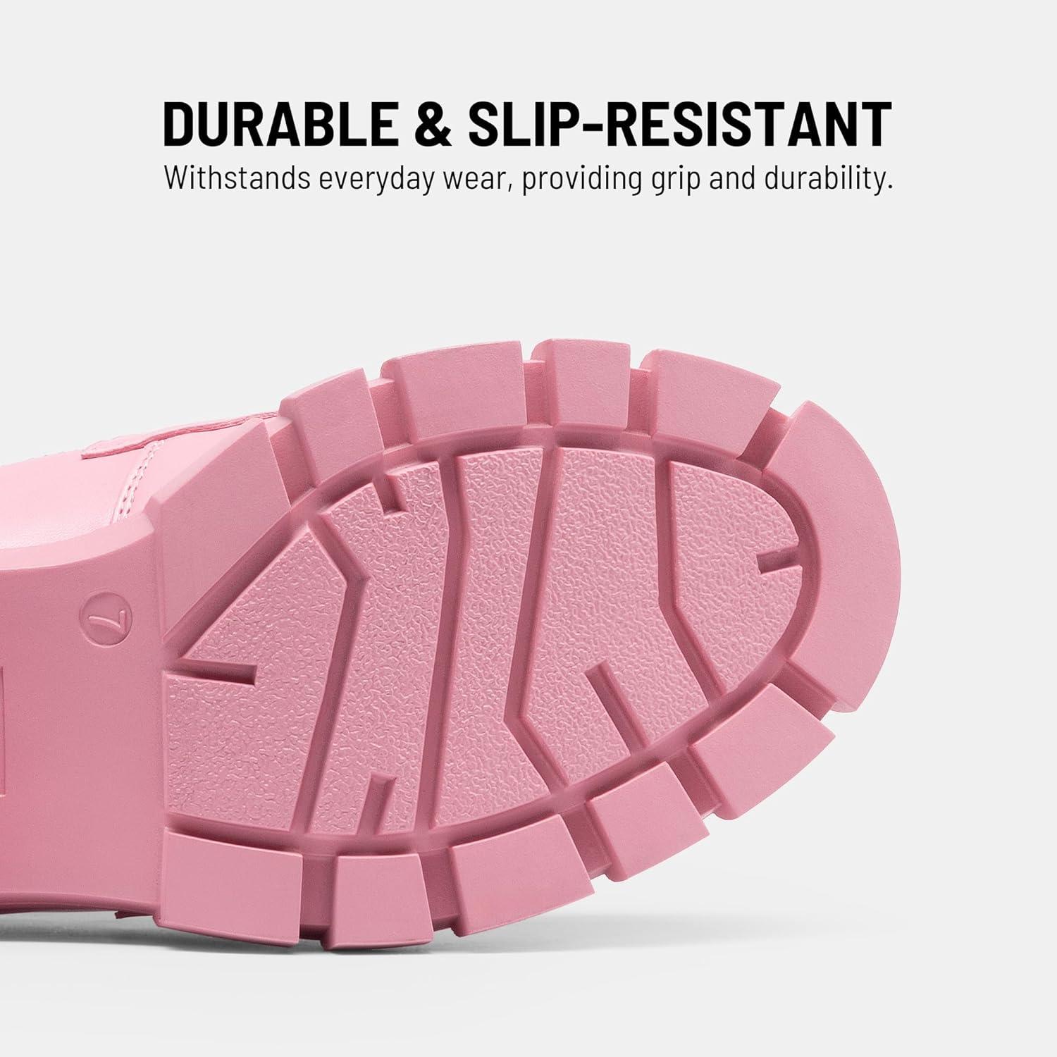 imageDREAM PAIRS Loafers for Women Platform Chunky Loafers Slip On Casual ShoesPinkpu