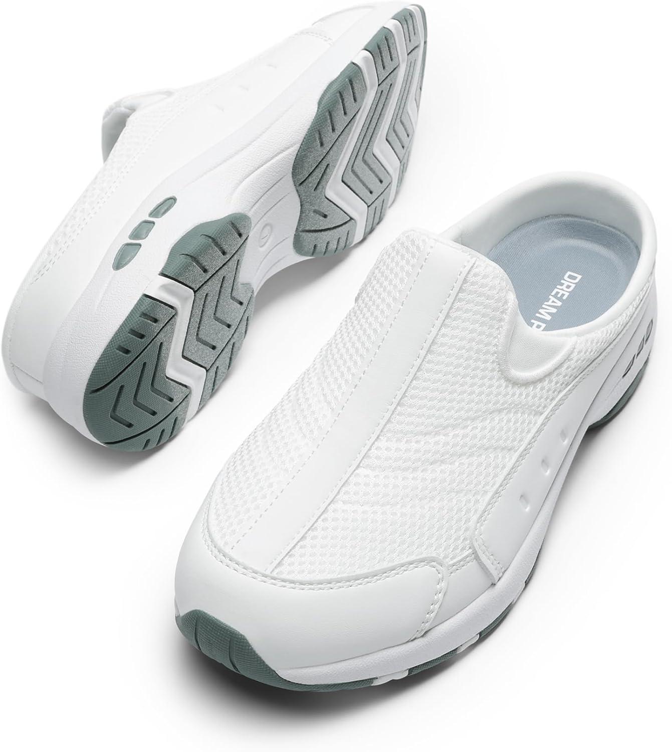 imageDREAM PAIRS Mules for Women Sneakers Slip on Shoes for Women Walking ShoesWhite